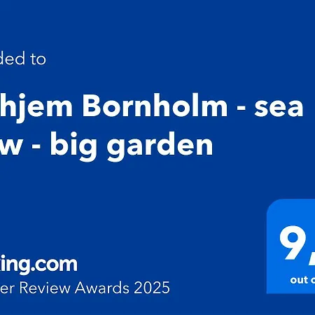 Solhjem Bornholm - Sea View - Big Garden *